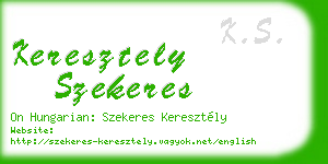 keresztely szekeres business card